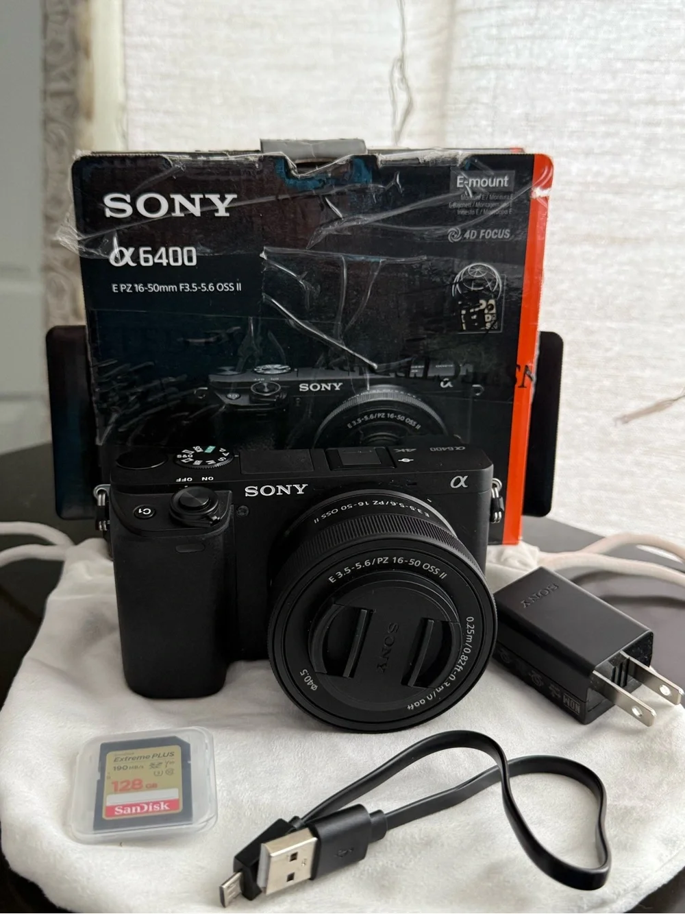 Sony Alpha 6400 Black Mirrorless Camera with 16-50mm Kit Lens